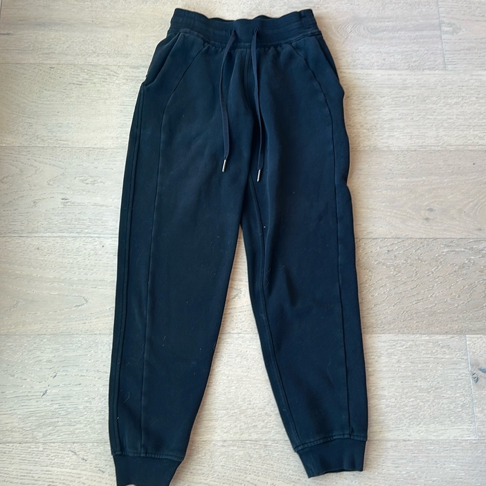 Lululemon Althletica Black Scuba High-Rise Joggers